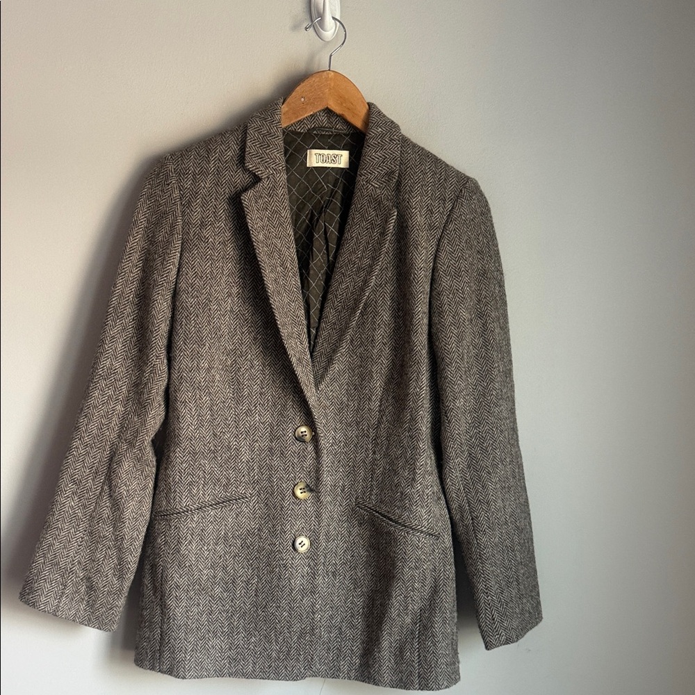TOAST 100% wool herringbone blazer 10 UK / 6 US